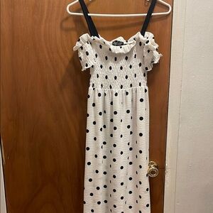 Polka Dot Kids Dress - Black & White